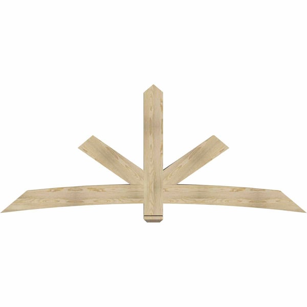 Ekena Millwork Alberta Rough Sawn Timber Gable Bracket, Douglas Fir, 96"W x 40"H x 6"D x 6"F, 10/12 Pitch GBW096X40X0606ALB00RDF - main
